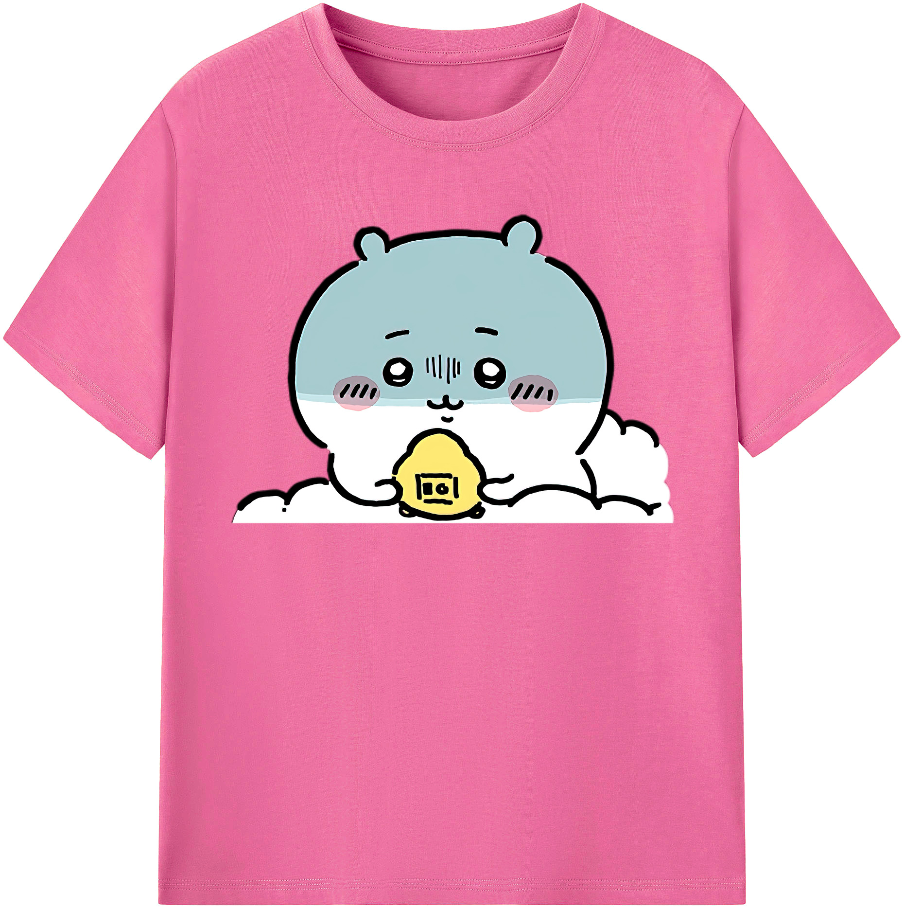 （画像用） ちいかわ ちいかわ Chii-kawa chiikawa レディースカジュアルプリントTシャツ（綿100％）